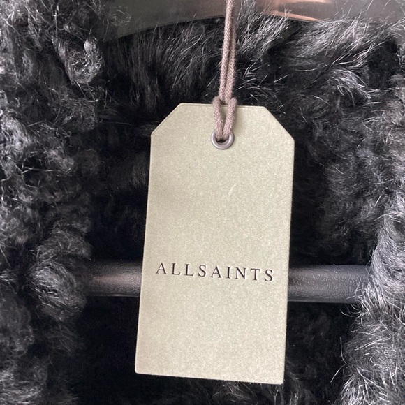 All Saints Luna Shearling Biker Jacket - Picture 15 of 15